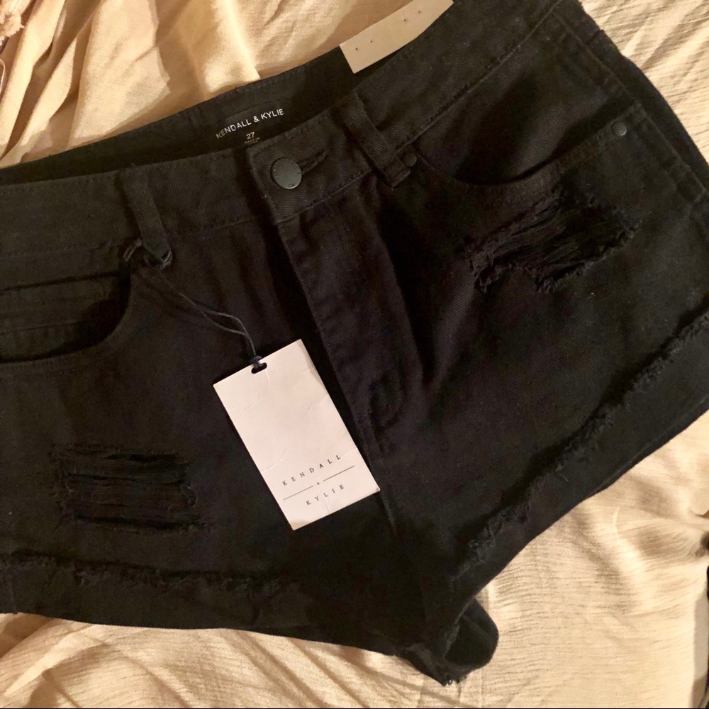 Kendall & Kylie high waist ripped denim shorts NWT